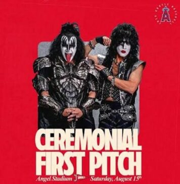 KISS Throw Out ‘Ceremonial First Pitch’ To Mark Major 1976 Anaheim Stadium Concert – Report & Photos